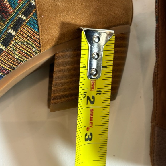 SBICCA Sz 8 Slip On Western Stacked Heel Country Shooties Pointy Toe Shoes NEW - Picture 9 of 9